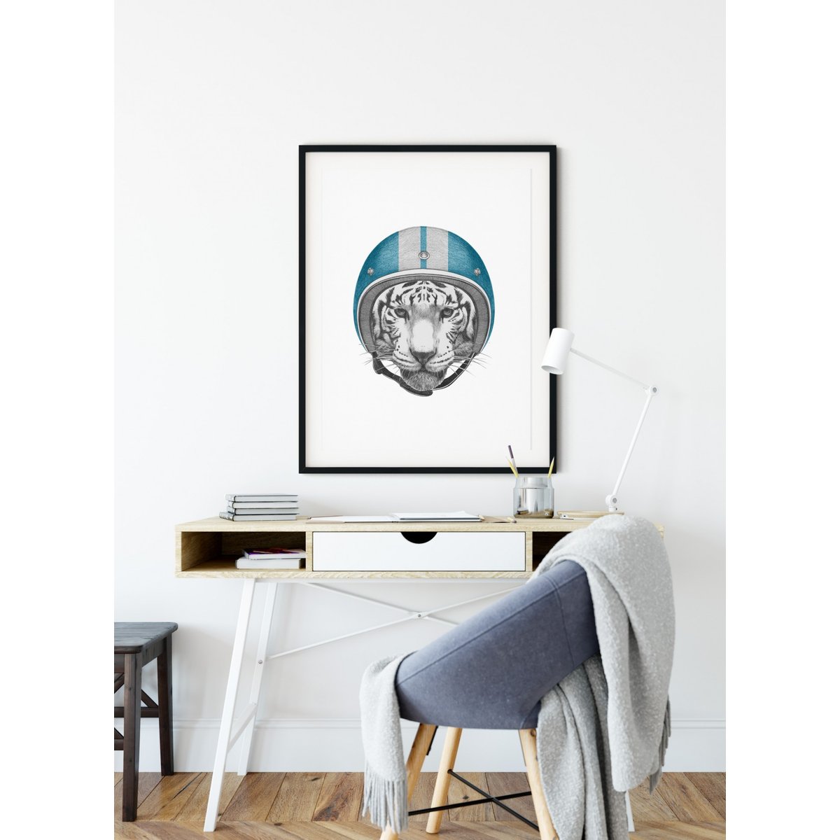Poster Tigre blanc blanc, L'AFFICHERIE