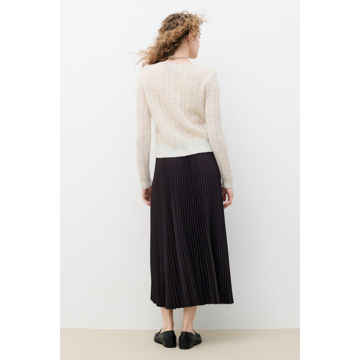 Pull droit col rond MSYDNEY ecru, CAROLL
