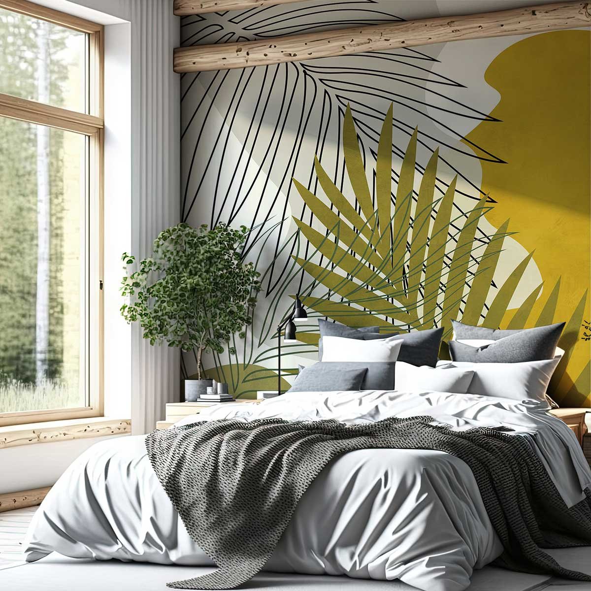 Papier peint tropical intissé, HEXOA