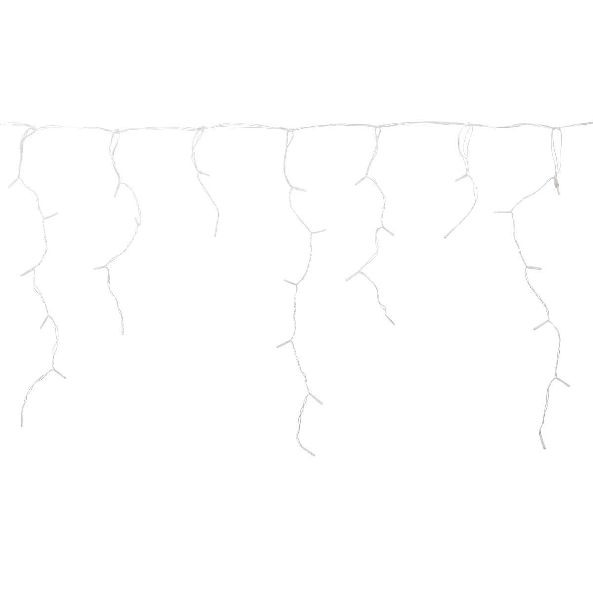 Rideau lumineux stalactite d'extérieur 20 m 534 LED blanc froid 8 fonctions solaire blanc froid, FEERIC LIGHTS & CHRISTMAS