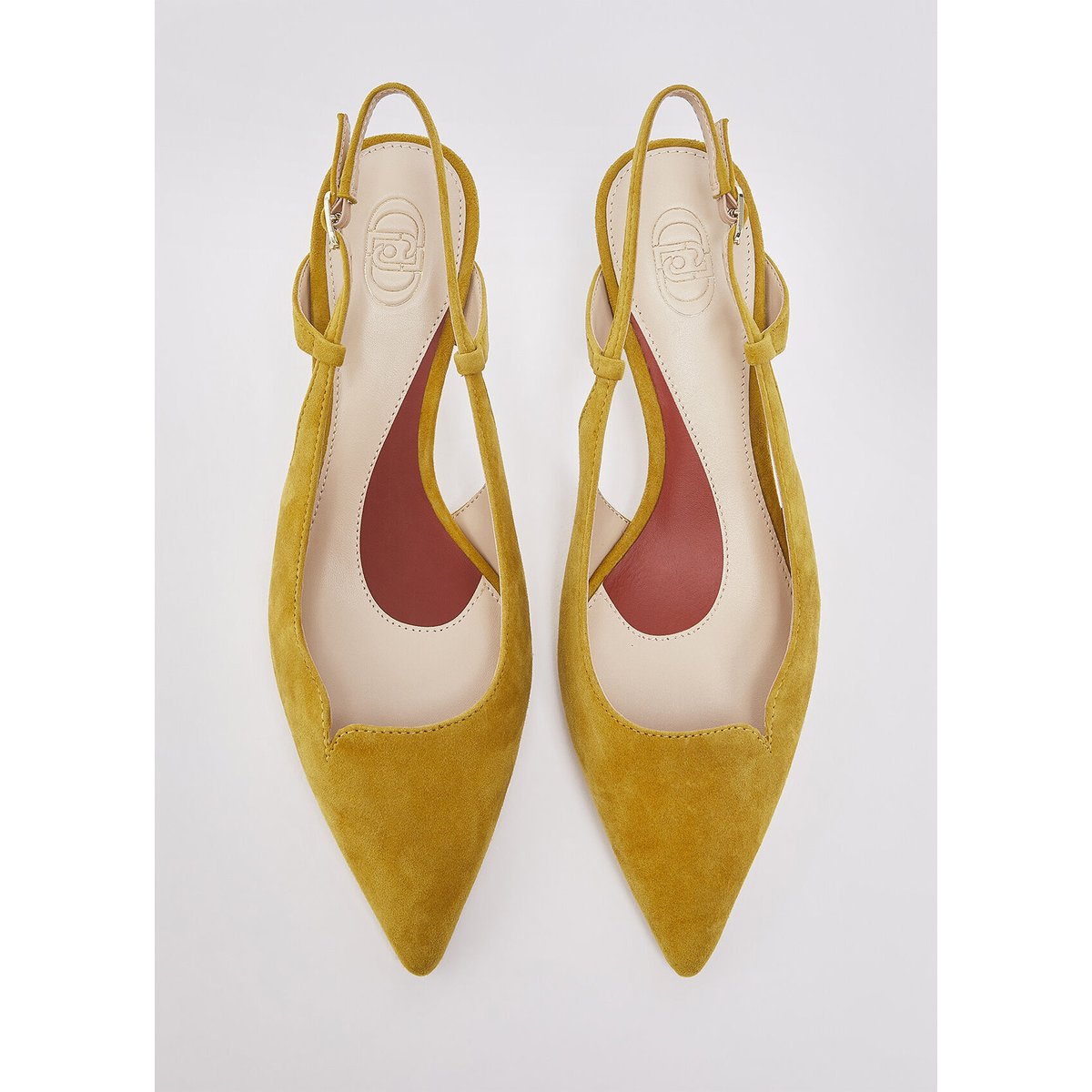 Slingbacks en daim moutarde, LIU JO