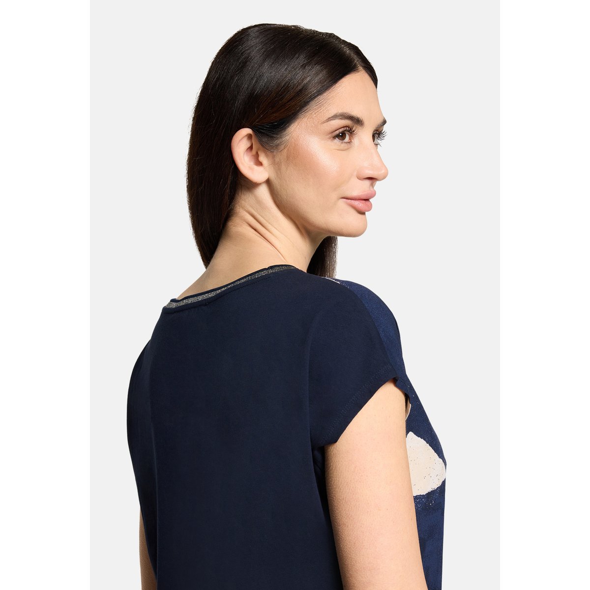 T-shirt patchwork à imprimé dark blue/nature, BETTY & CO