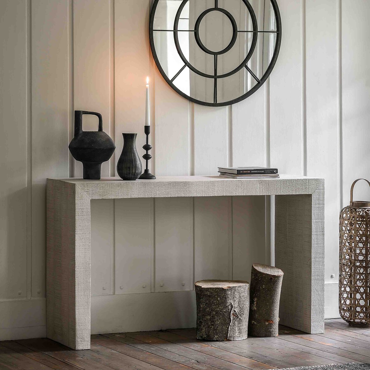 Rustana Whitewash Mango Wood Console Table wood white, ÉDITÉ