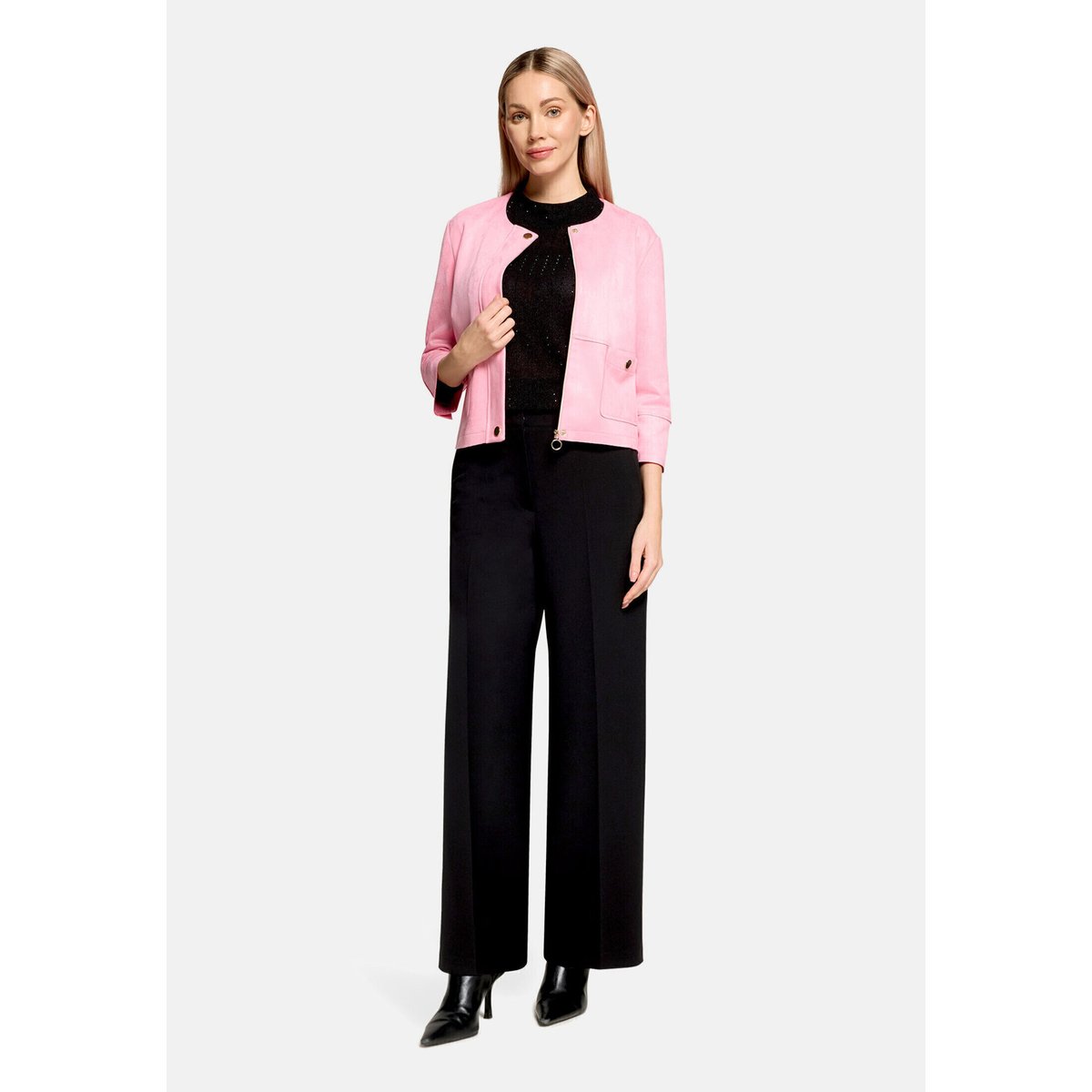Veste blazer à poches plaquées sea pink, BETTY BARCLAY