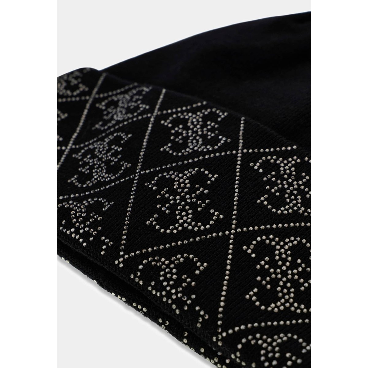 Bonnet Logo Strass noir, GUESS
