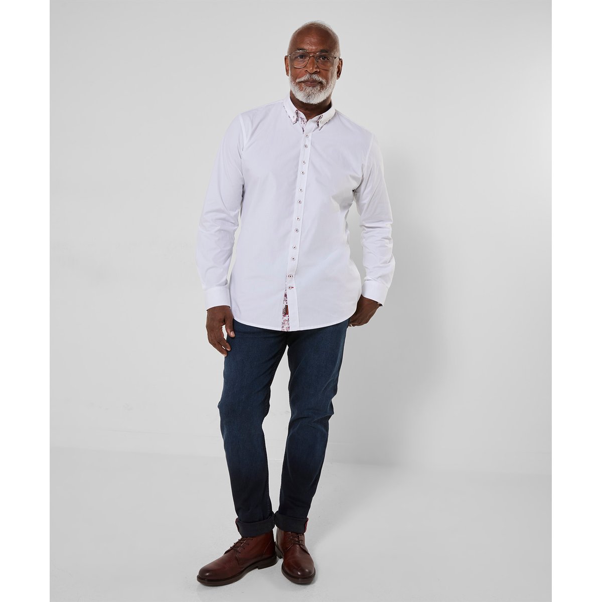 Ravissante Chemise Chic à Double Col blanc, JOE BROWNS
