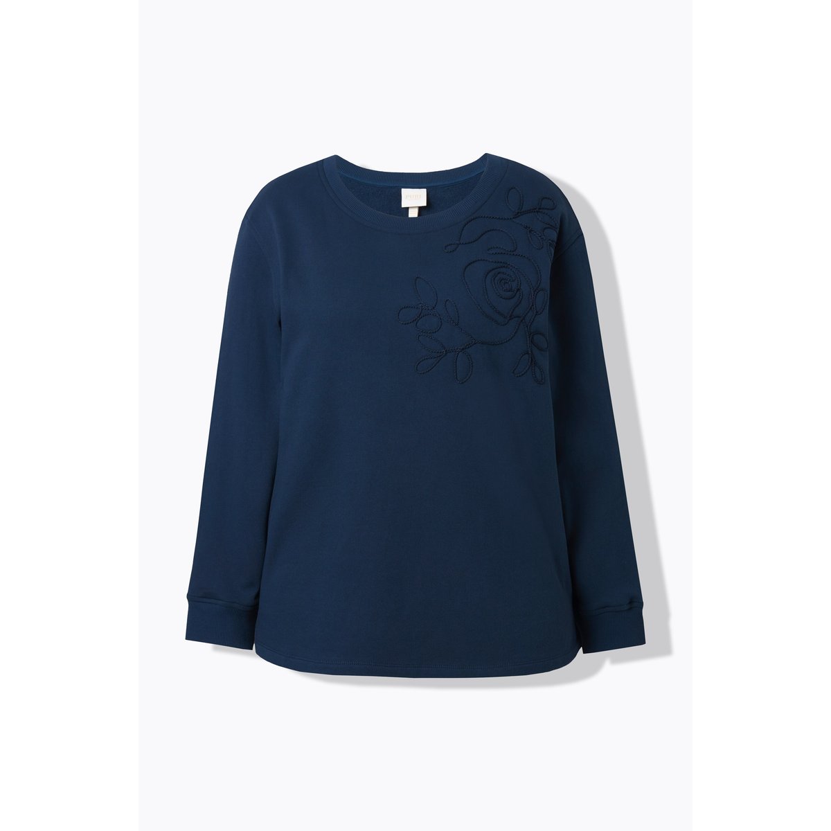 Sweat-shirt en coton bio marine, ULLA POPKEN
