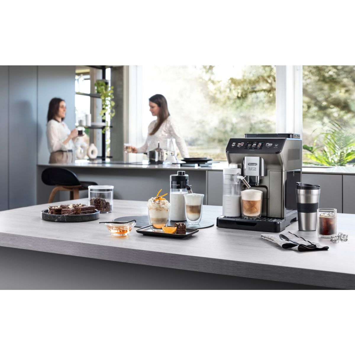 Expresso Broyeur Eletta Explore ECAM450.86.T Titanium couleur unique, DELONGHI