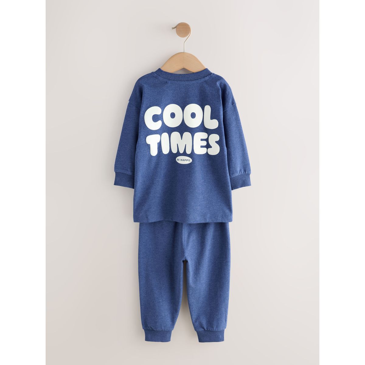 Pyjama décontracté, lot de 3 slogan bleu/gris, NEXT