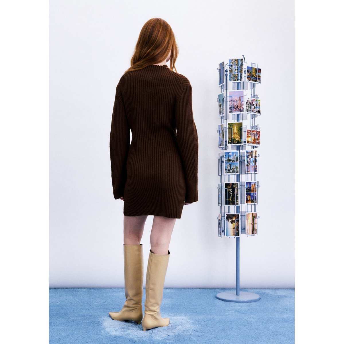 Robe Spathi en laine SPATHI marron chocolat, FRNCH