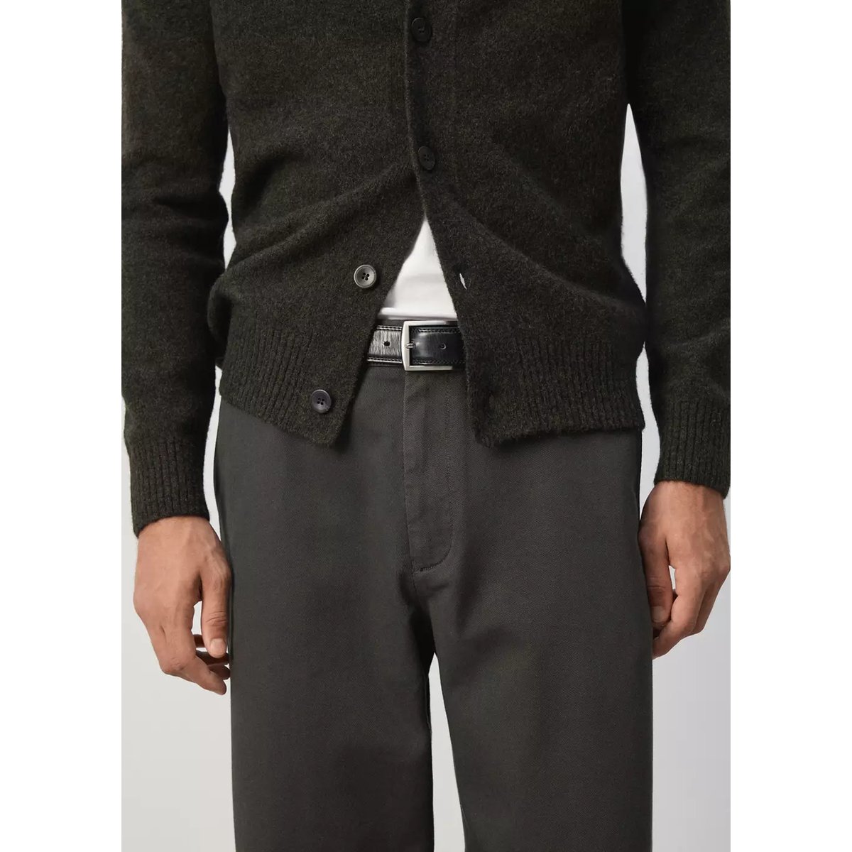 Pantalon coupe relaxed 100% coton café, MANGO MAN