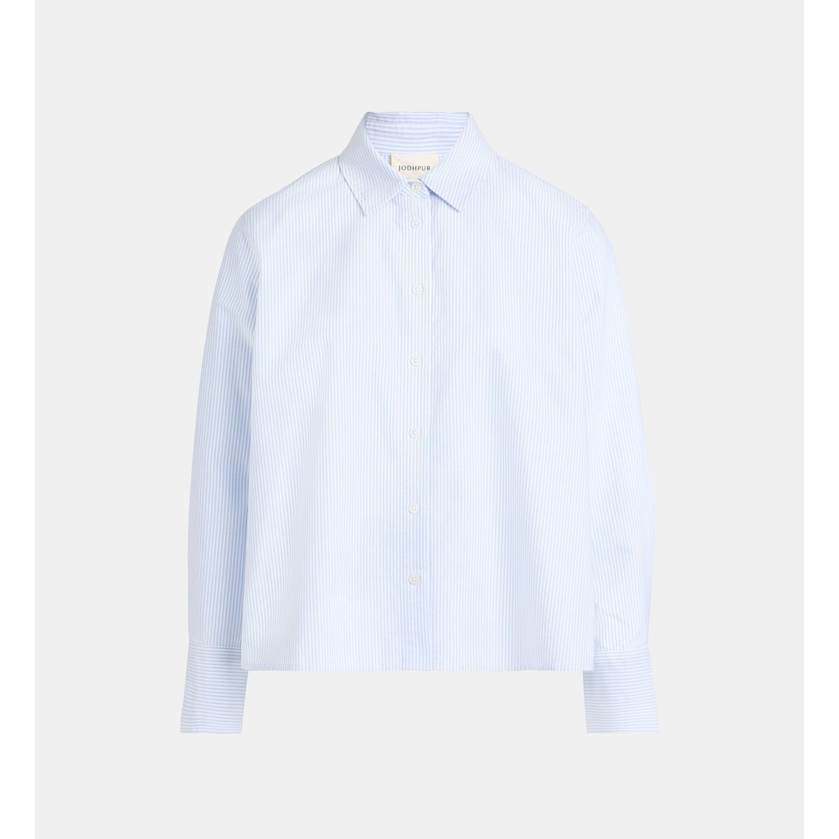 Chemise droite osara à rayures coton écru et bleu, JODHPUR