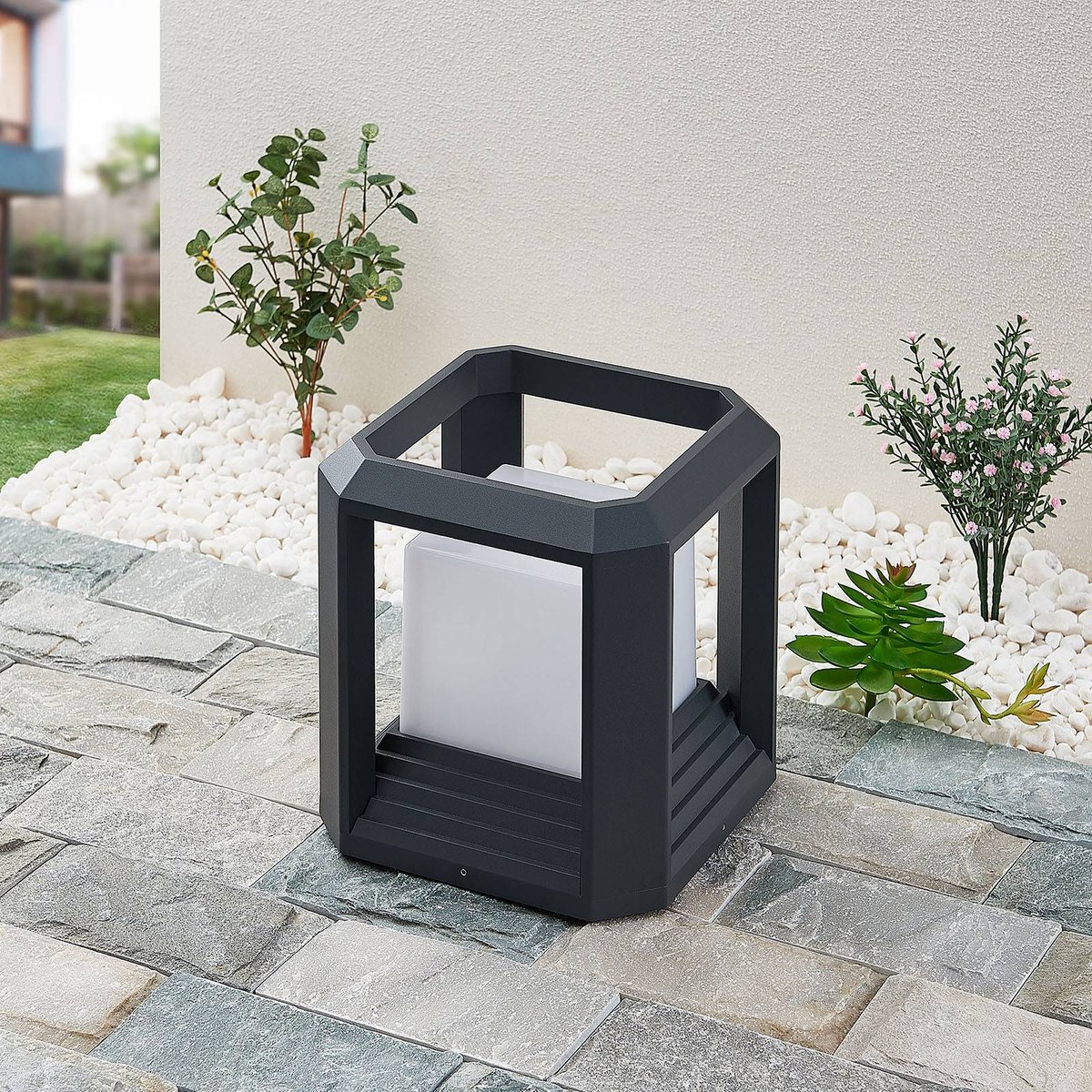Luminaire extérieur en aluminium moderneLED anthracite, blanc, LUCANDE