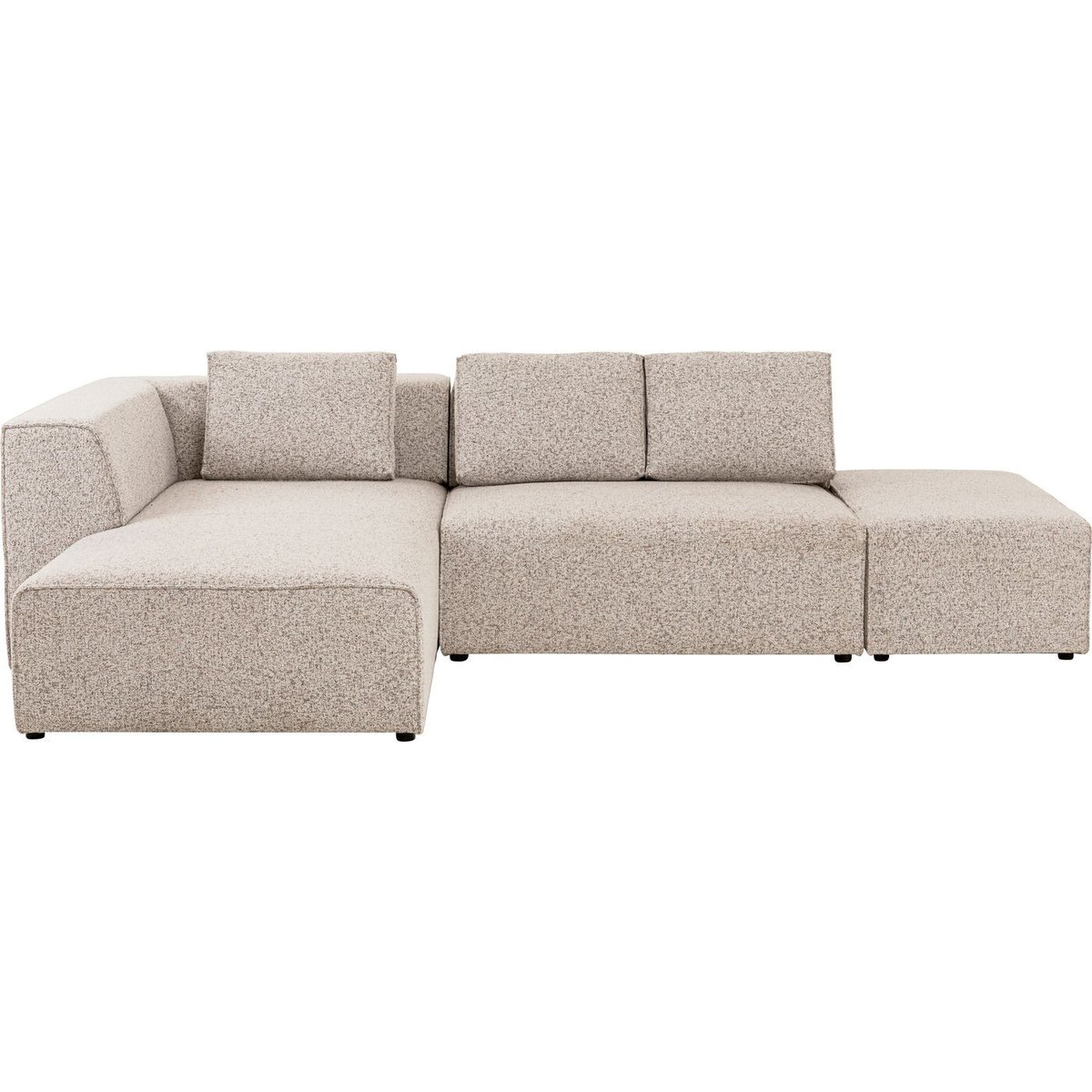 Canapé d'angle en polyester tressé, INFINITY beige, KARE DESIGN
