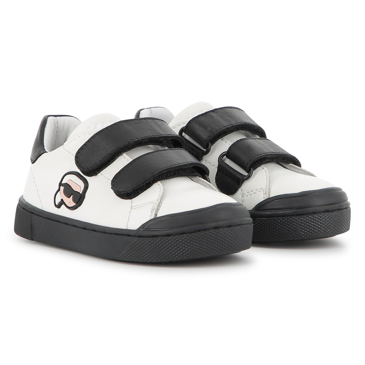 Baskets à scratch noir blanc, KARL LAGERFELD KIDS