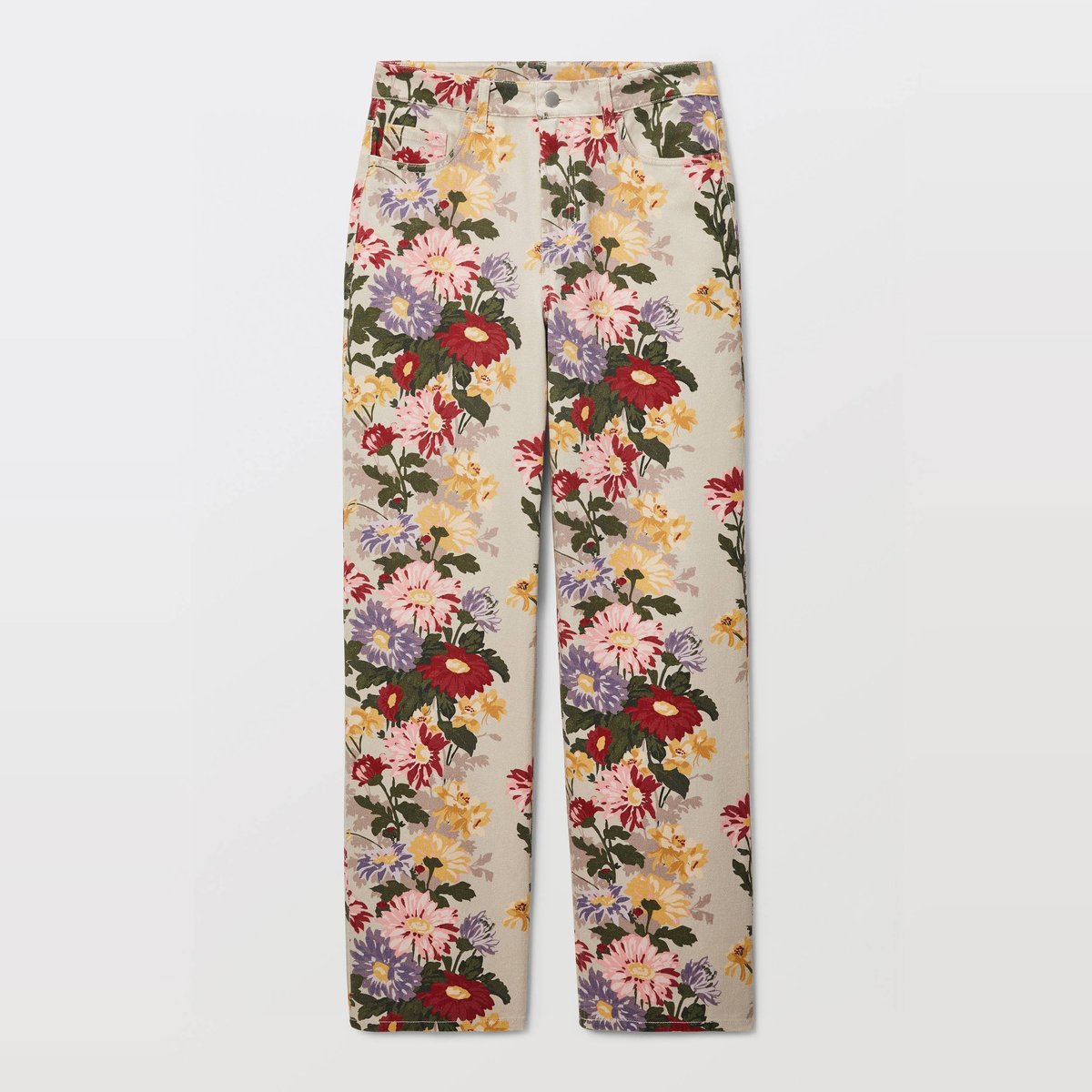 Pantalon imprimé à taille descendue multi co, MONOPRIX