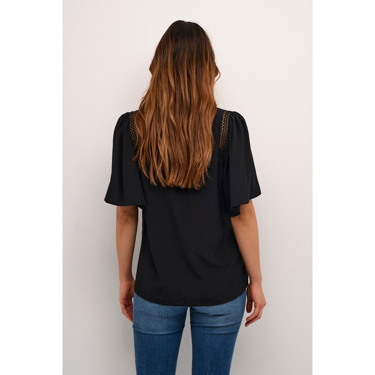 Blouse à manches courtes noir black, CULTURE