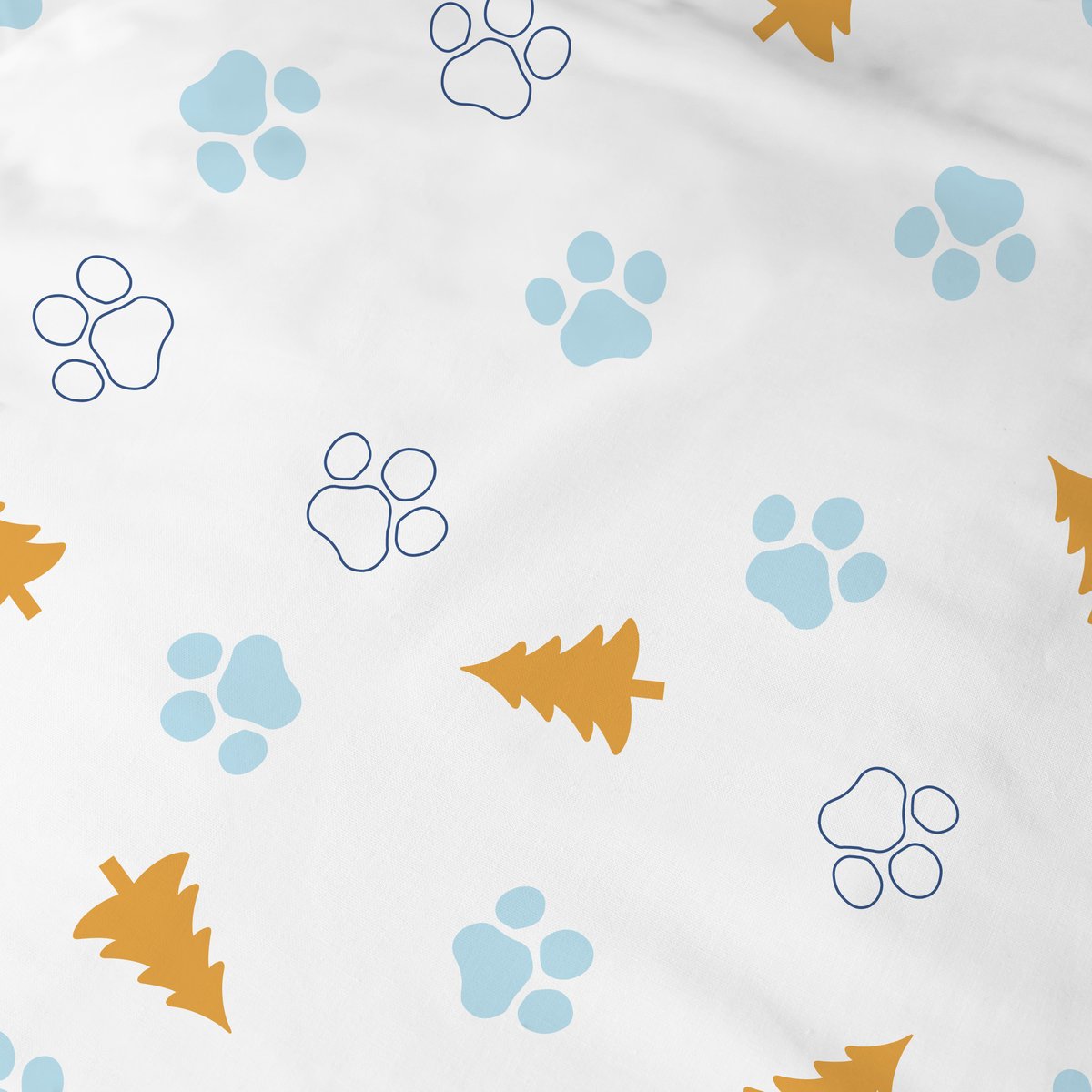 Parure de lit imprimée 100% coton, CAMP bleu, PAT PATROUILLE