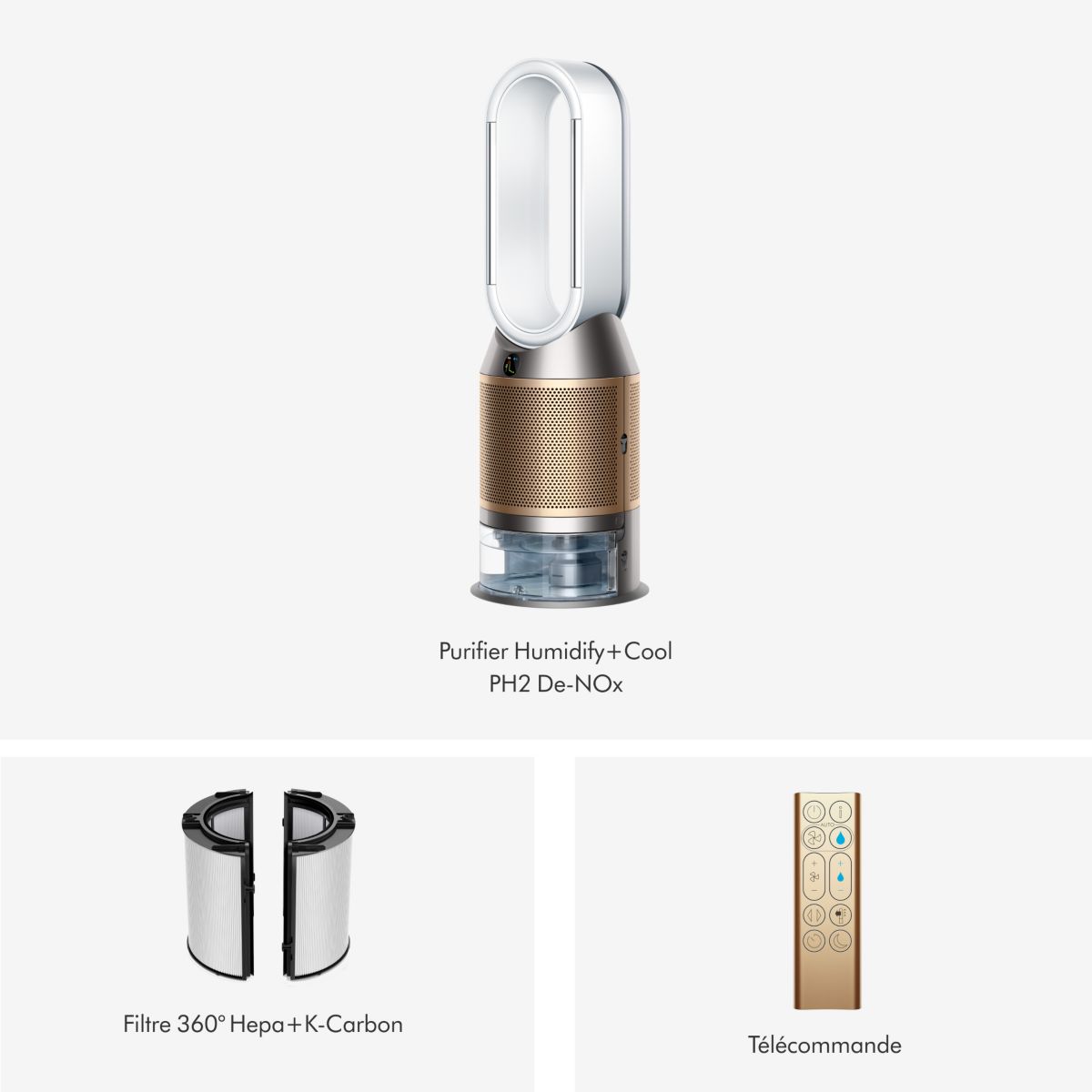 Purificateur d'air, ventilateur, humidificateur Humidify +Cool PH2 De-Nox couleur unique, DYSON
