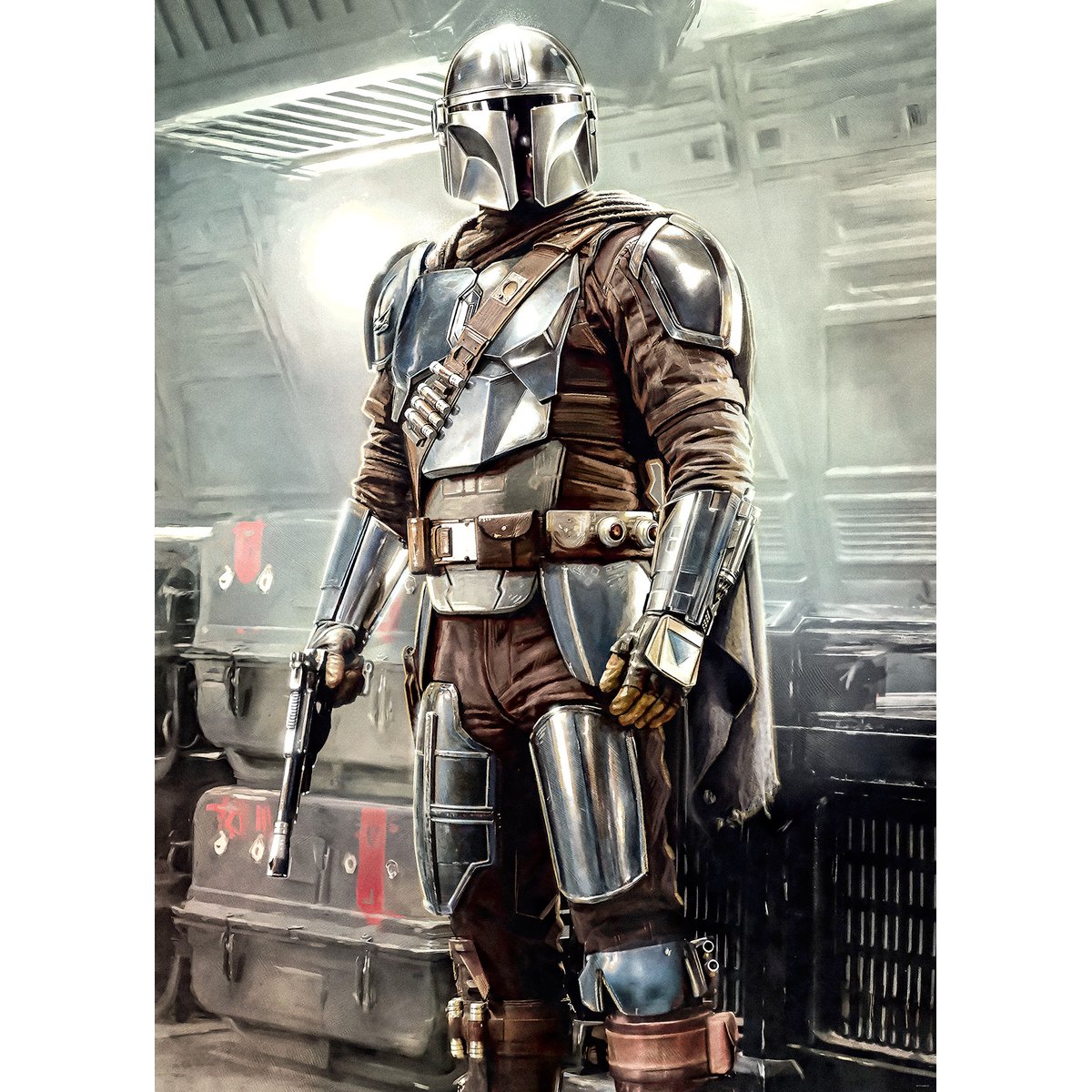 Papier peint Komar - Mandalorian Fight Posture - 200 x 280 cm couleur unique, HEXOA