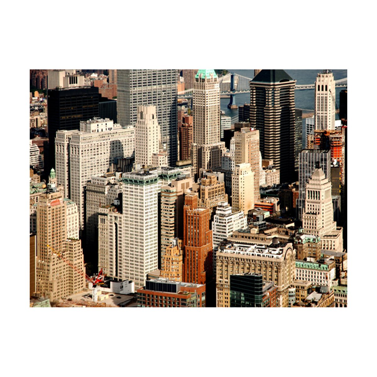 Papier peint intissé panoramique Ville et Architecture skyscrapers, Manhattan noir, EDEN