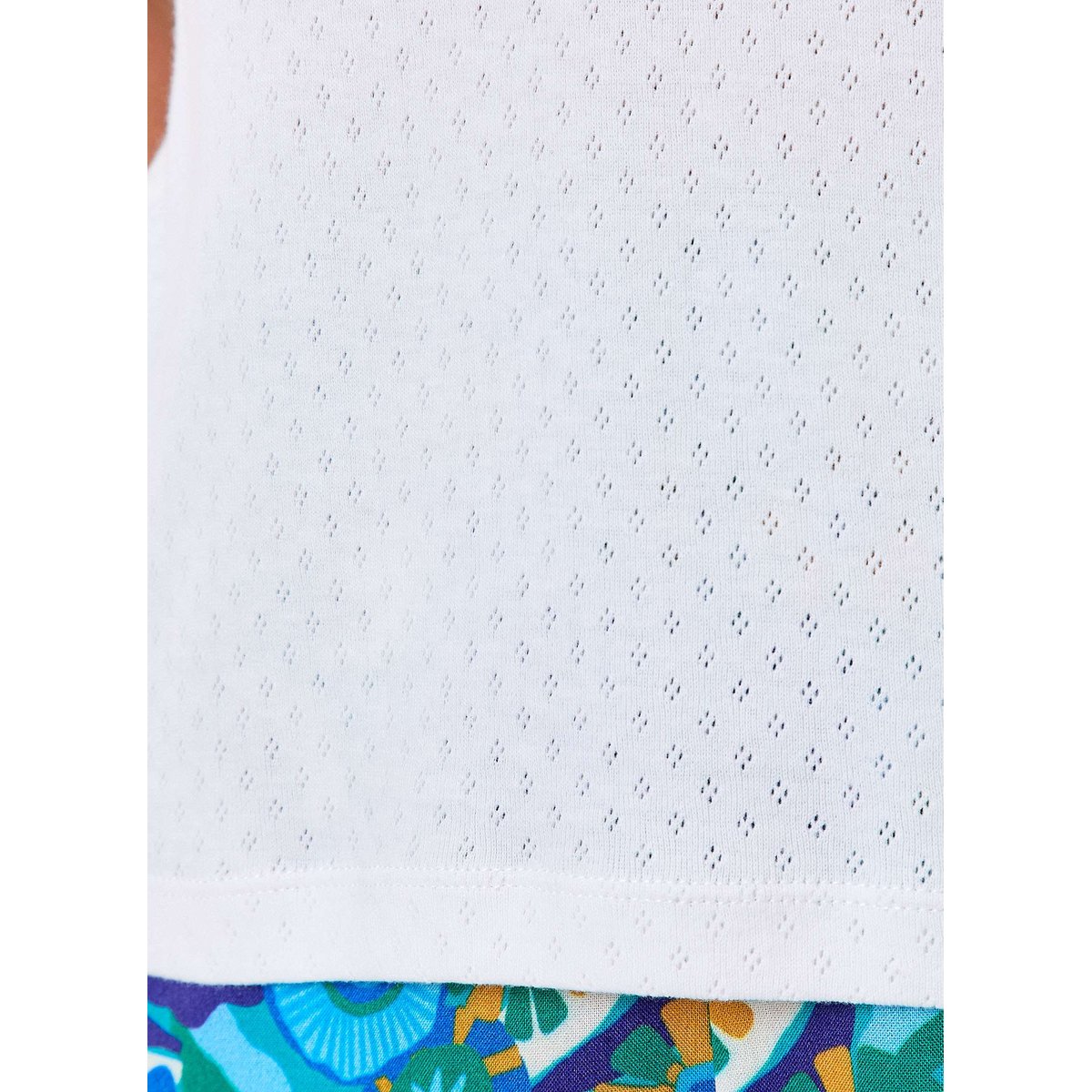 Polo coton bio pointelle ODETTE blanc odette, PRINCESSE NOMADE