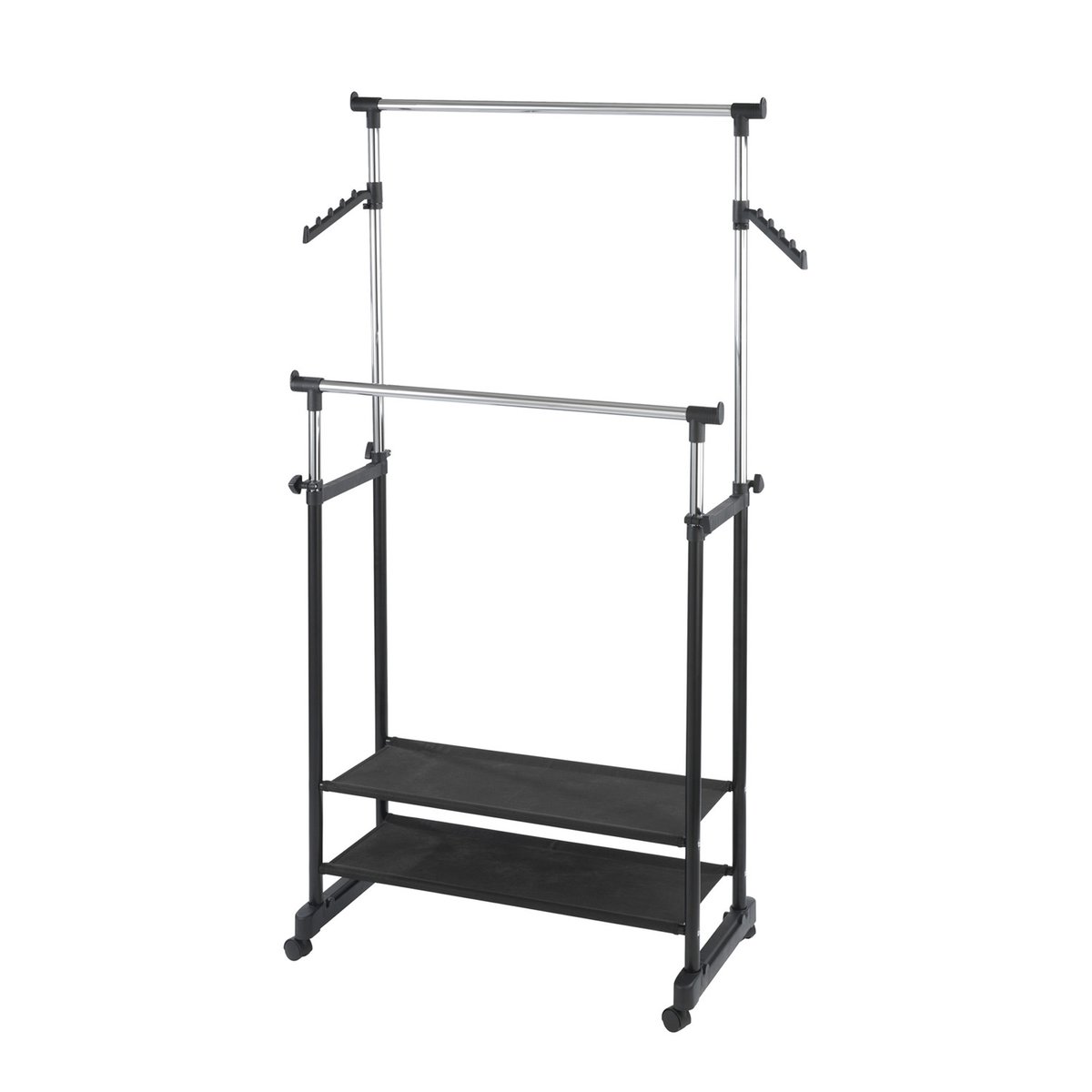 Penderie Double Portant Mobile argent, WENKO