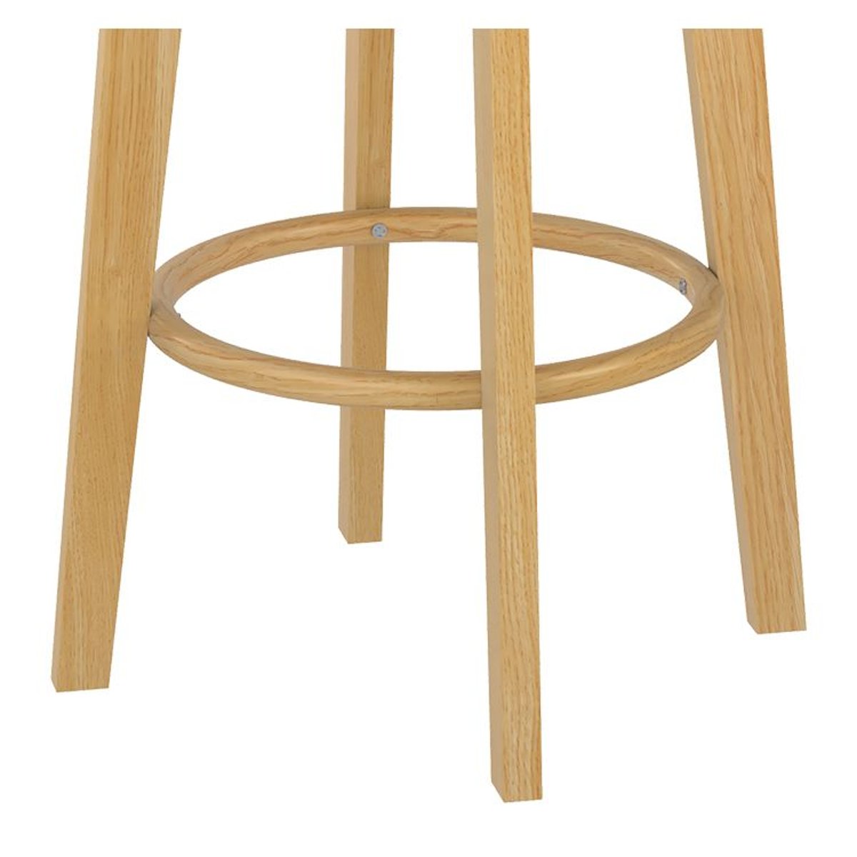 Lot de 2 tabourets pour îlot central 66 cm en tissu - VAHINA beige et bois clair, MAISON PAVANE