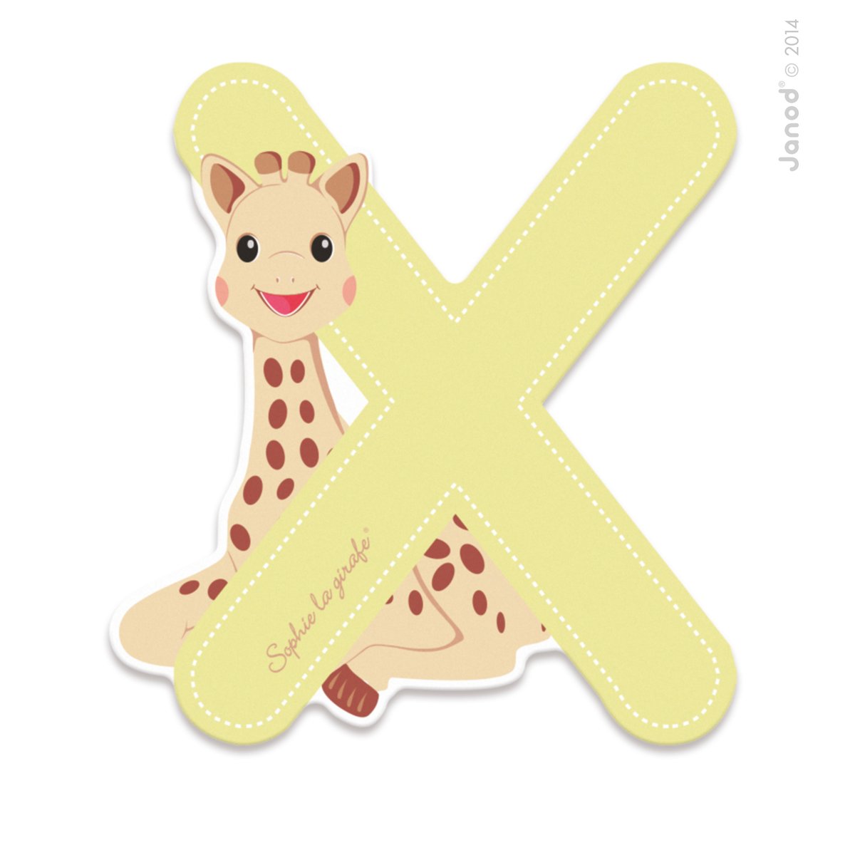 Lettre X Sophie la Girafe jaune, JANOD