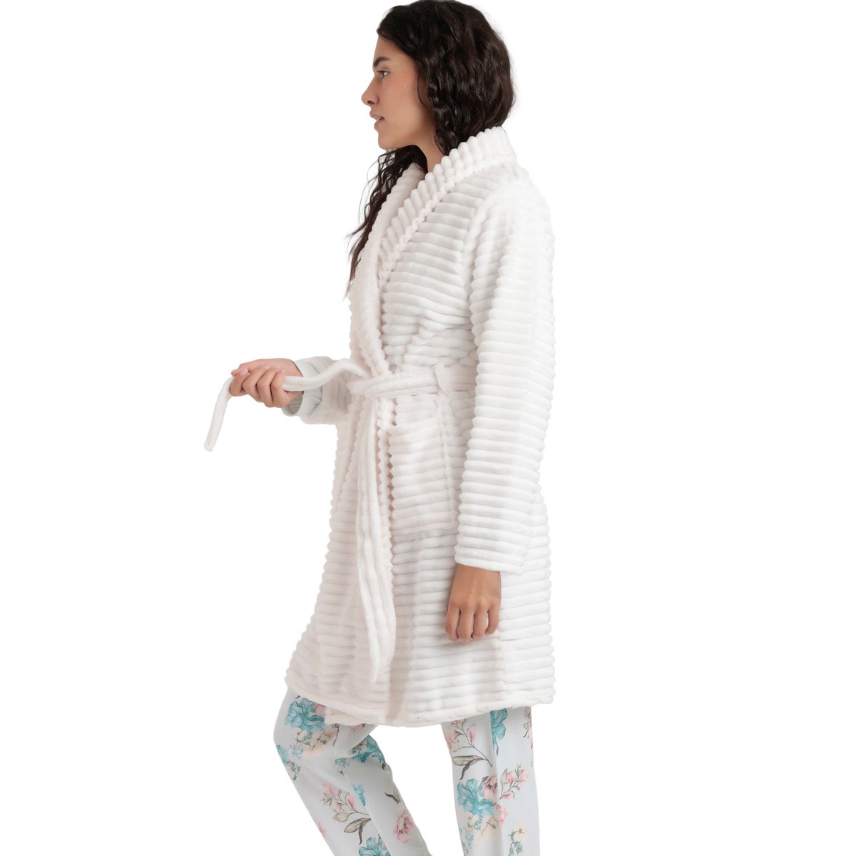 Robe de chambre Soft Hearts ivoire, ADMAS
