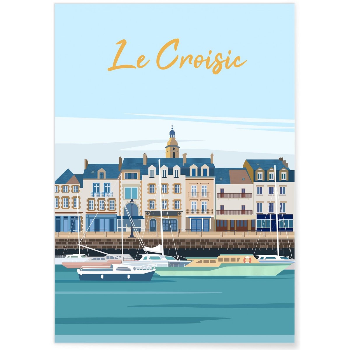 Affiche ville Le Croisic blanc, L'AFFICHERIE