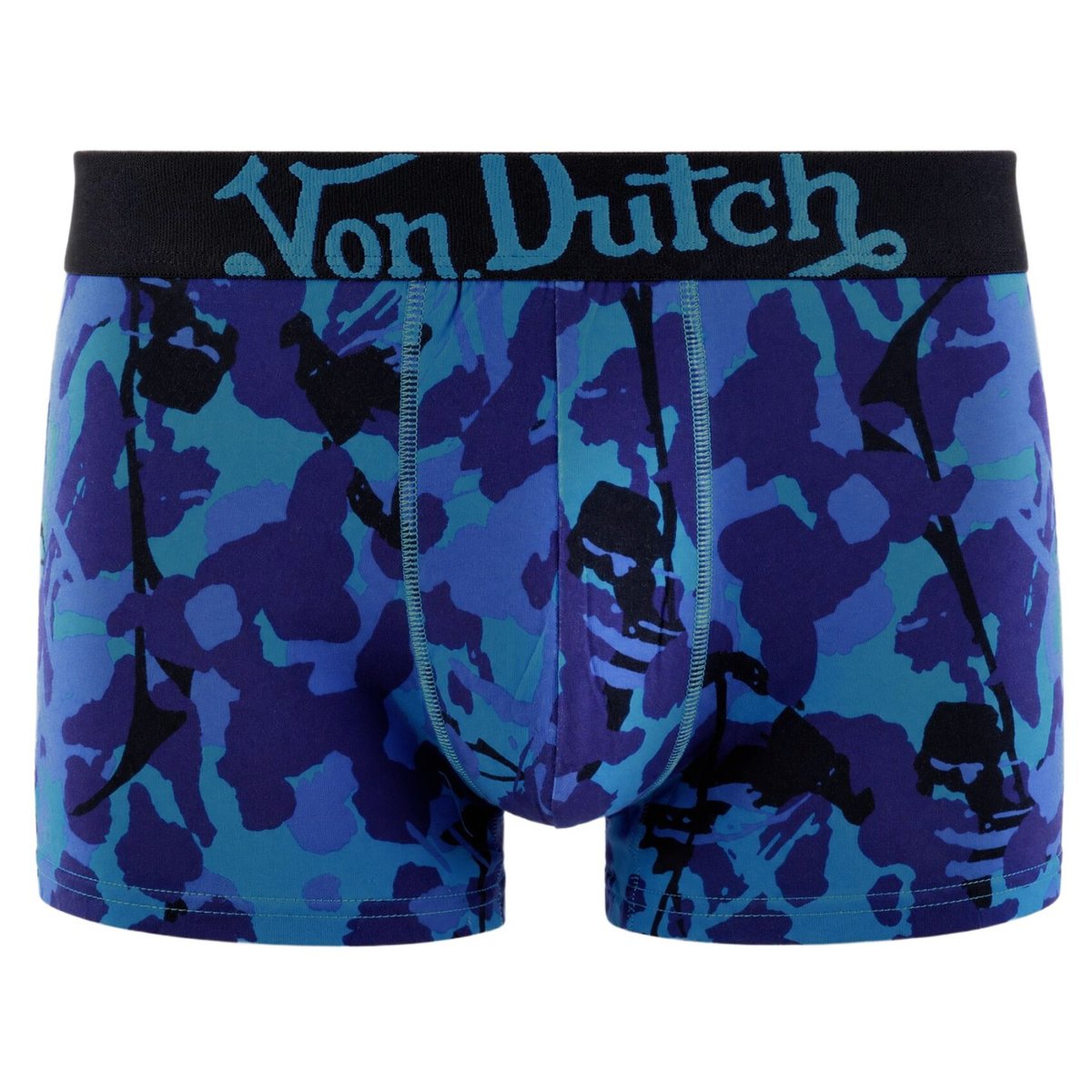 Lot De 4 Boxers Coton bleu foncé/noir/kaki/marron, VON DUTCH