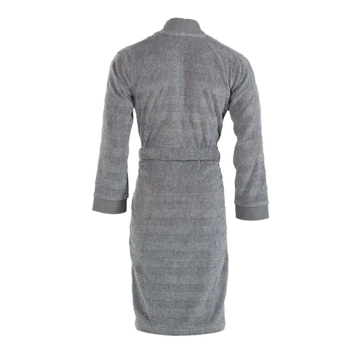 Peignoir coton col kimono GRIZZLI gris, CARRE BLANC