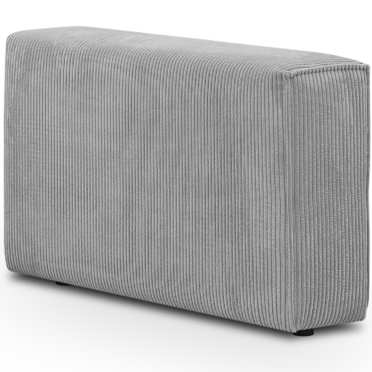 Canapé modulable 3 places en velours côtelé - Harper Mod gris clair, HOMIFAB