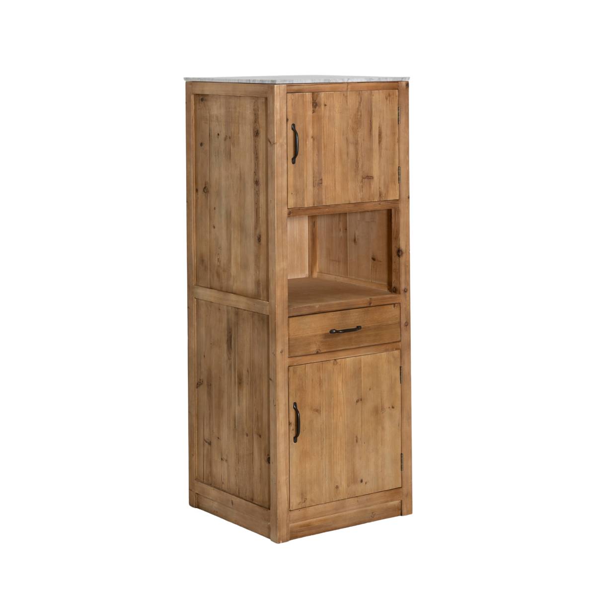 Colonne en bois recyclé et marbre EPURE bois clair, MADE IN MEUBLES