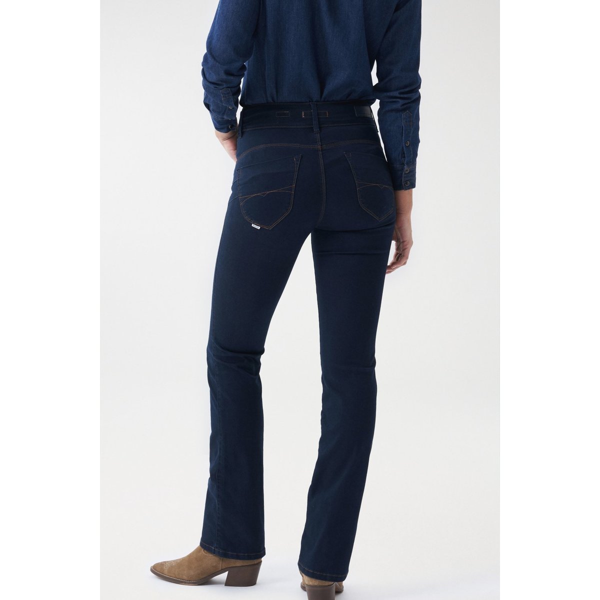 JEAN SECRET PUSH IN BOOTCUT TOUCHER DOUX bleu, SALSA JEANS