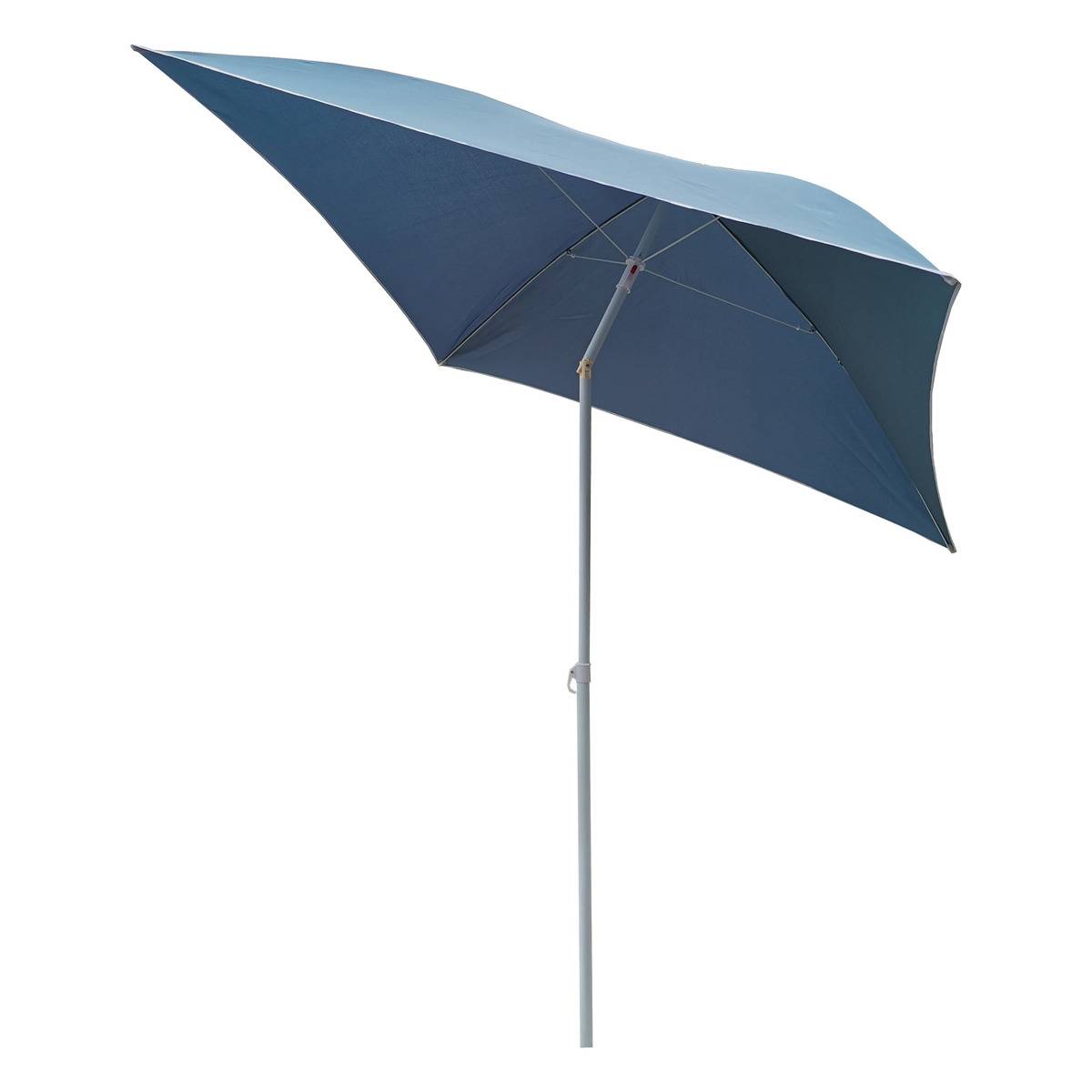 Parasol Plage Carré Helenie Gris bleu orage, 5FIVE SIMPLY SMART