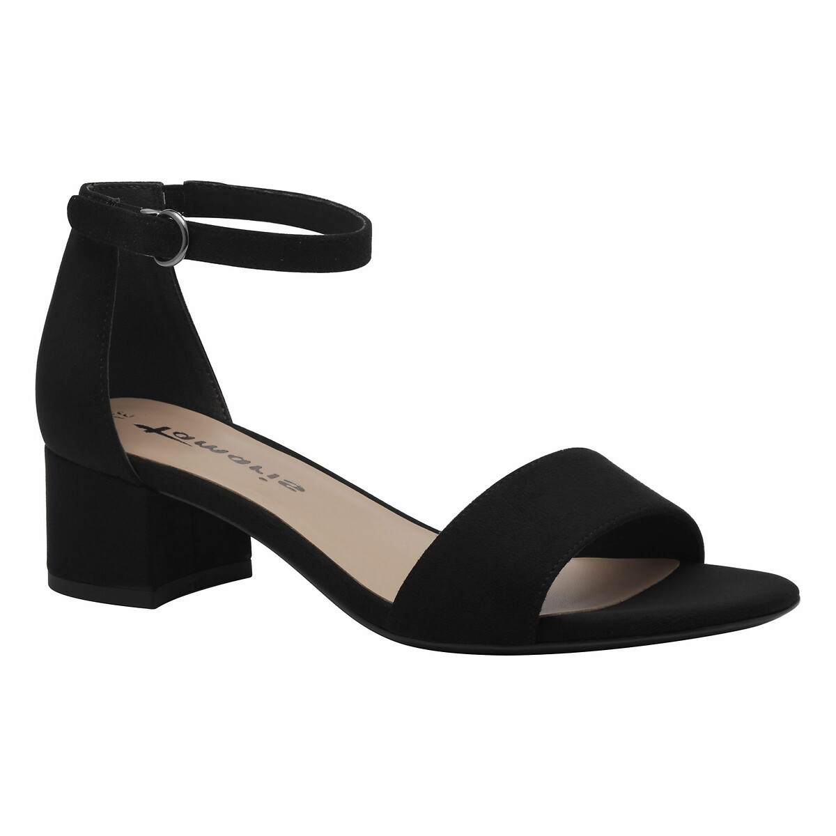 Sandali con tacco basso nero , TAMARIS