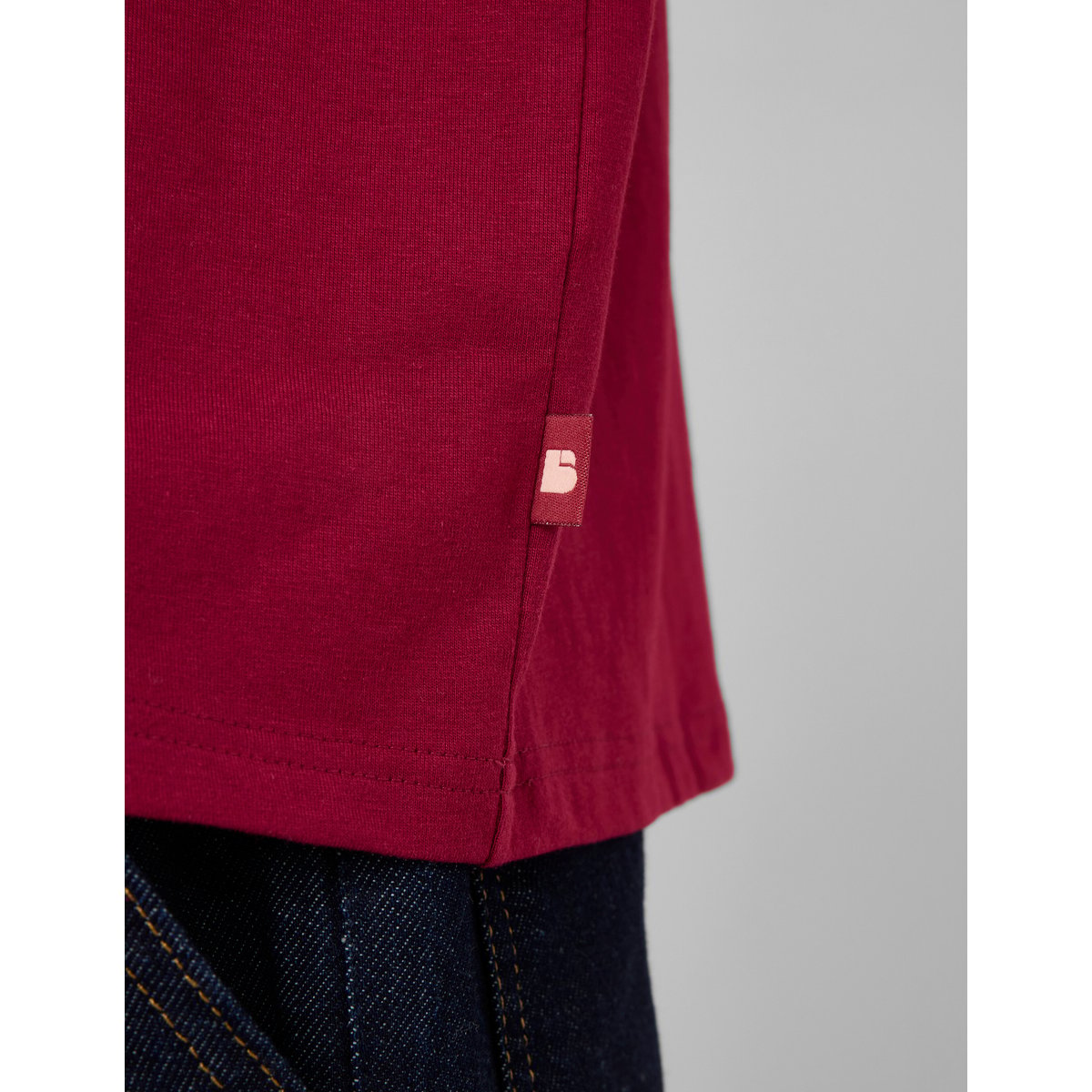 Tshirt brodé poitrine bordeaux, BZB