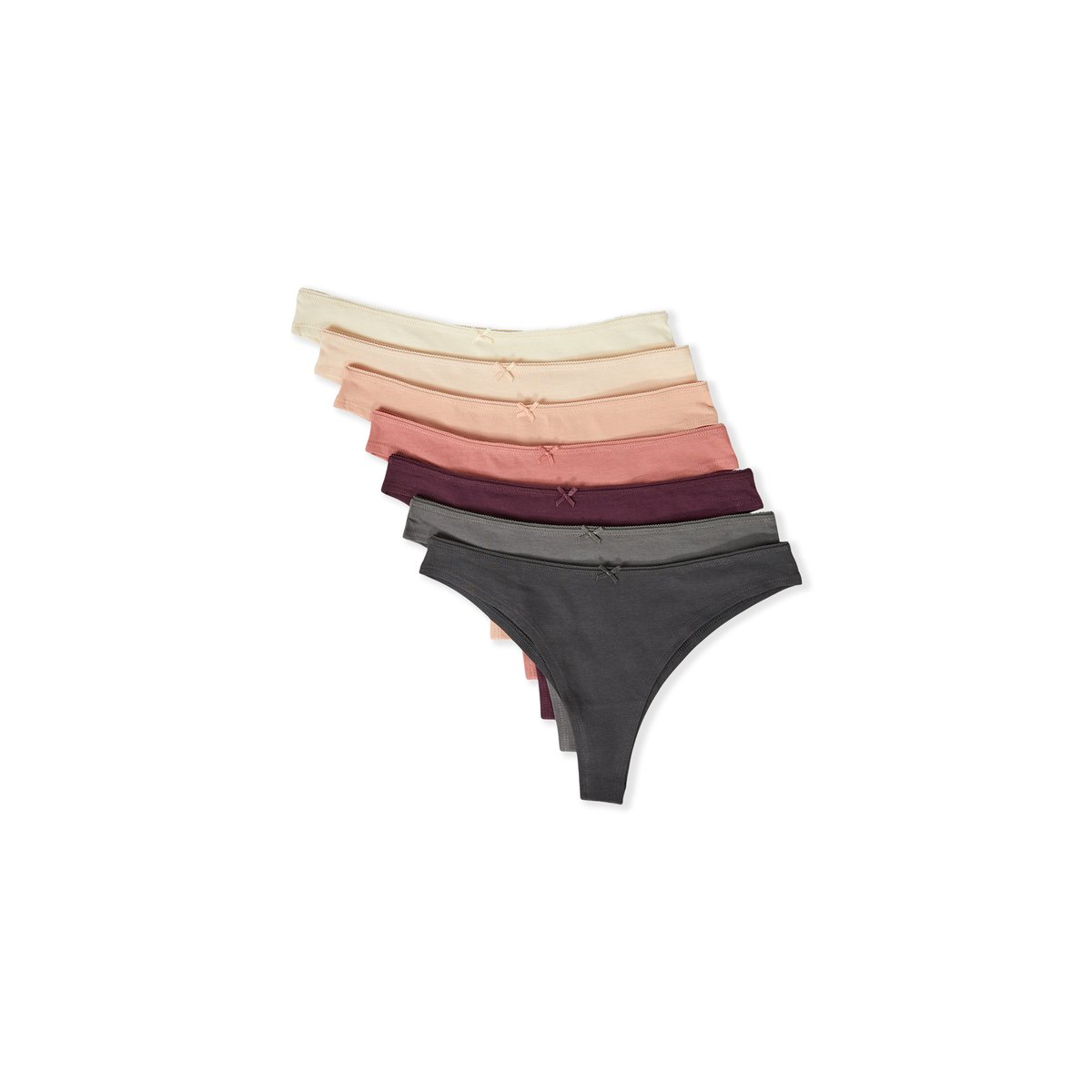 Lot de 7 bresiliens en coton JACKIE multicolore, ETAM