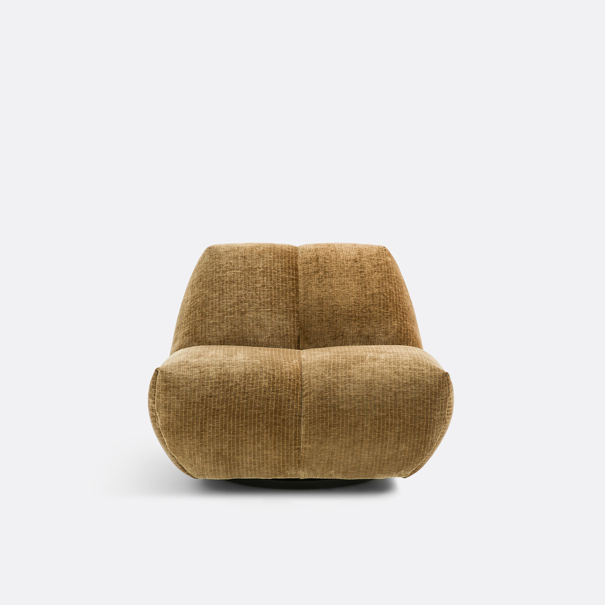Fauteuil pivotant, velours côtelé vintage, Nuria bronze, LA REDOUTE INTERIEURS