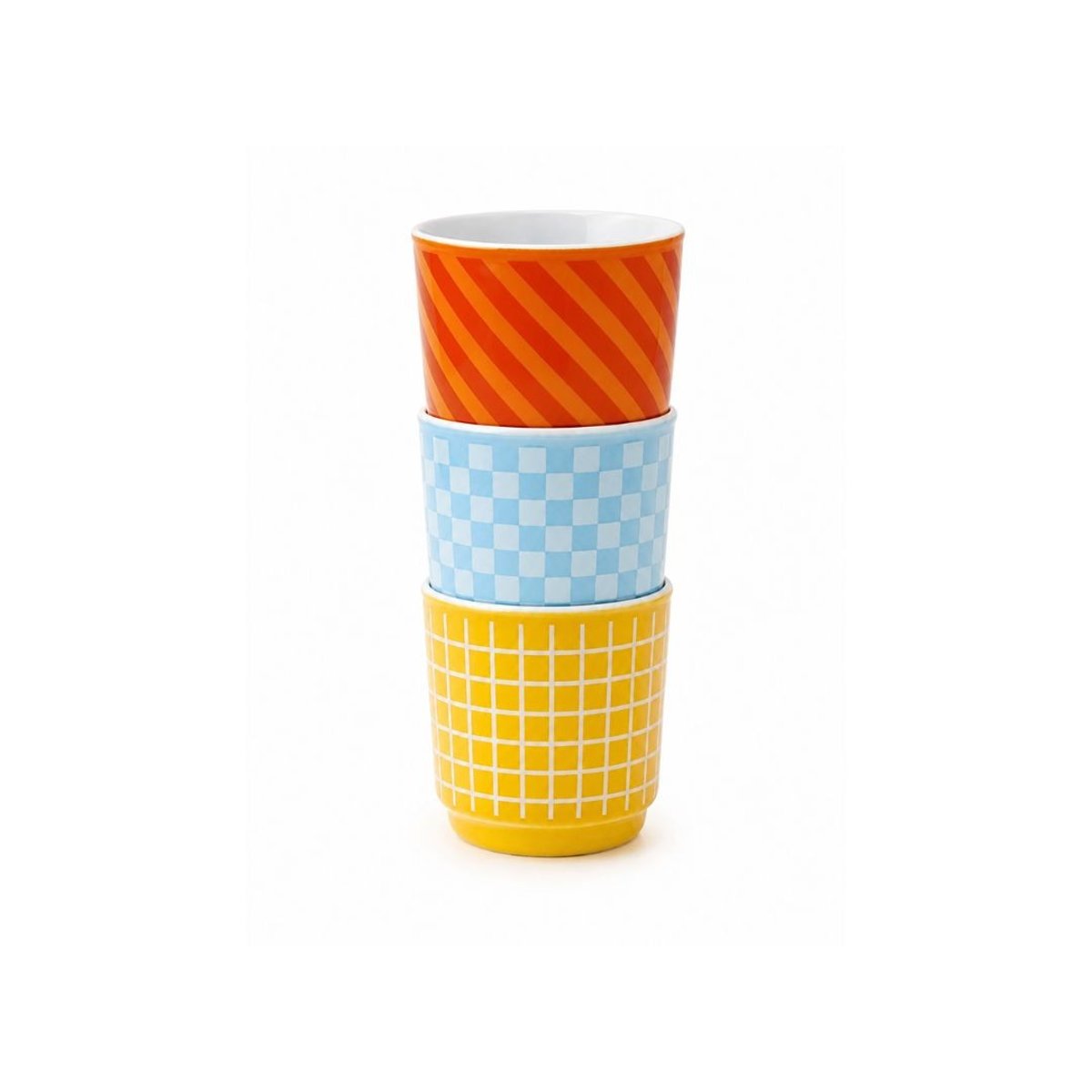 Lot de 3 tasses expresso, BEAU BRUNCH multicolore, ARTIME