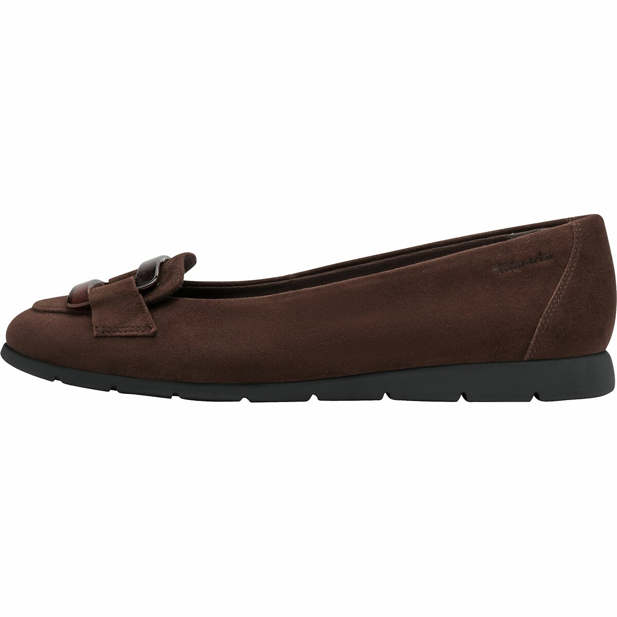 Leather Ballet Flats dark brown, TAMARIS