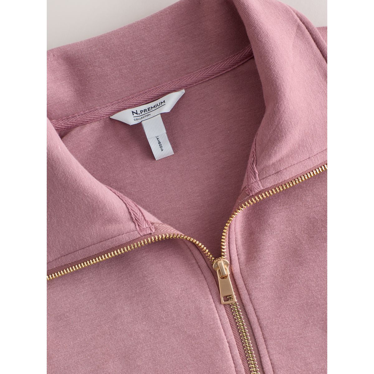 Sweat à col zippé n. premium mauve/rose, NEXT