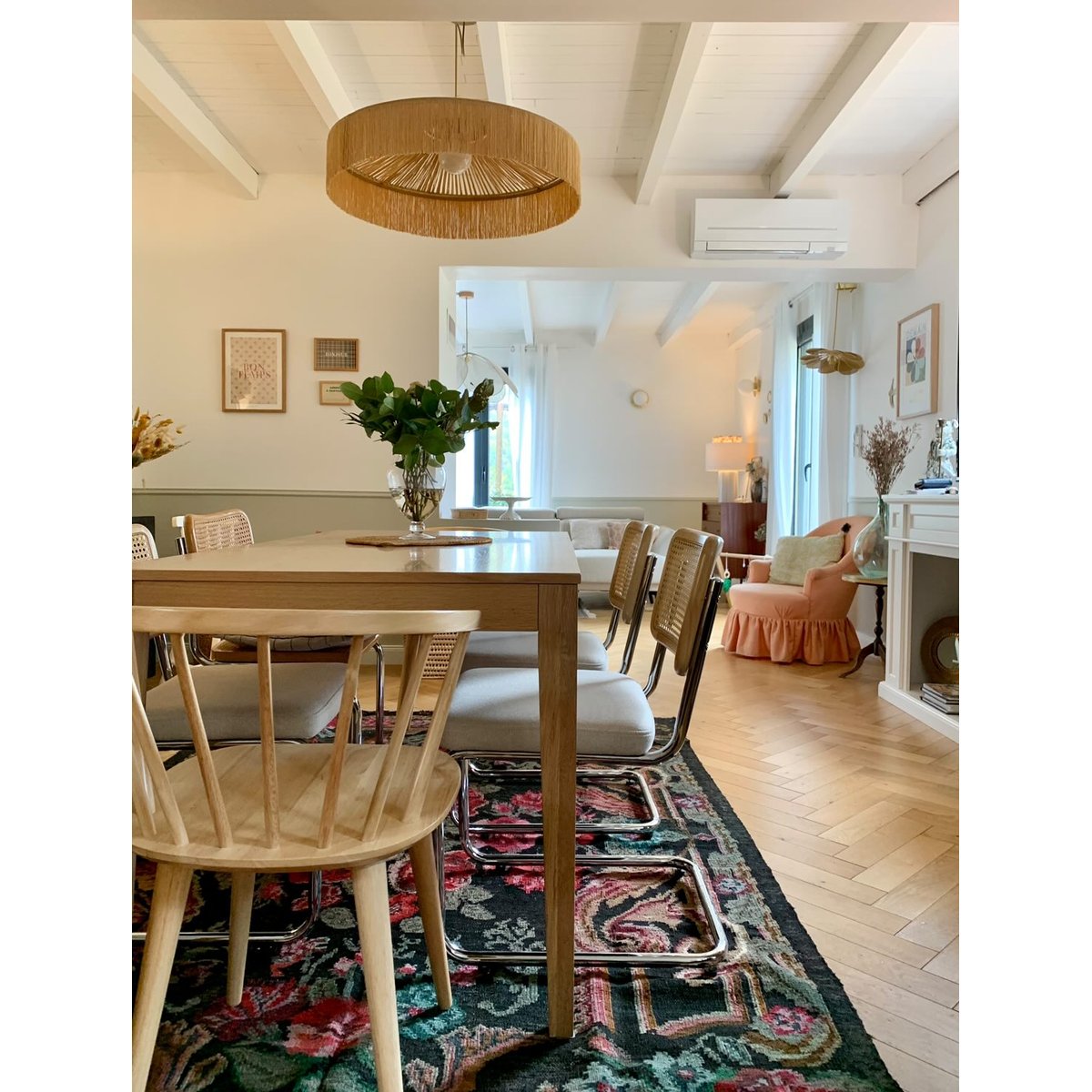 Lot de 2 chaises métal et cannage, SOFIA beige, NORDLYS