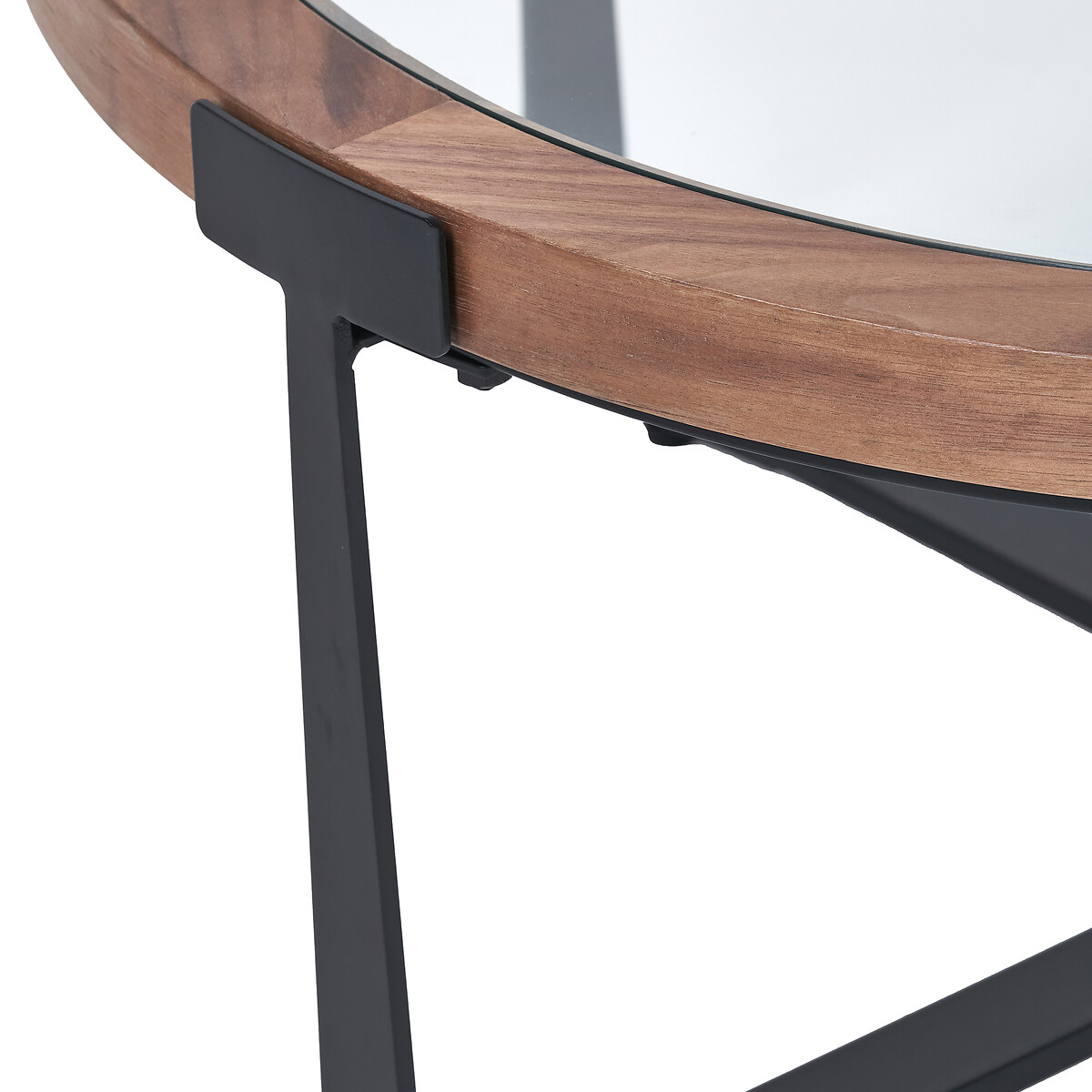Vireo Glass & Walnut Wood Coffee Table walnut, SO'HOME