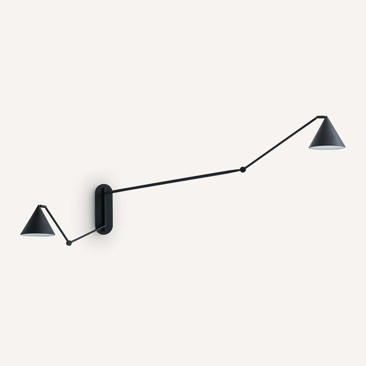Moke XL Double-Arm Articulated Wall Lamp black, AM.PM