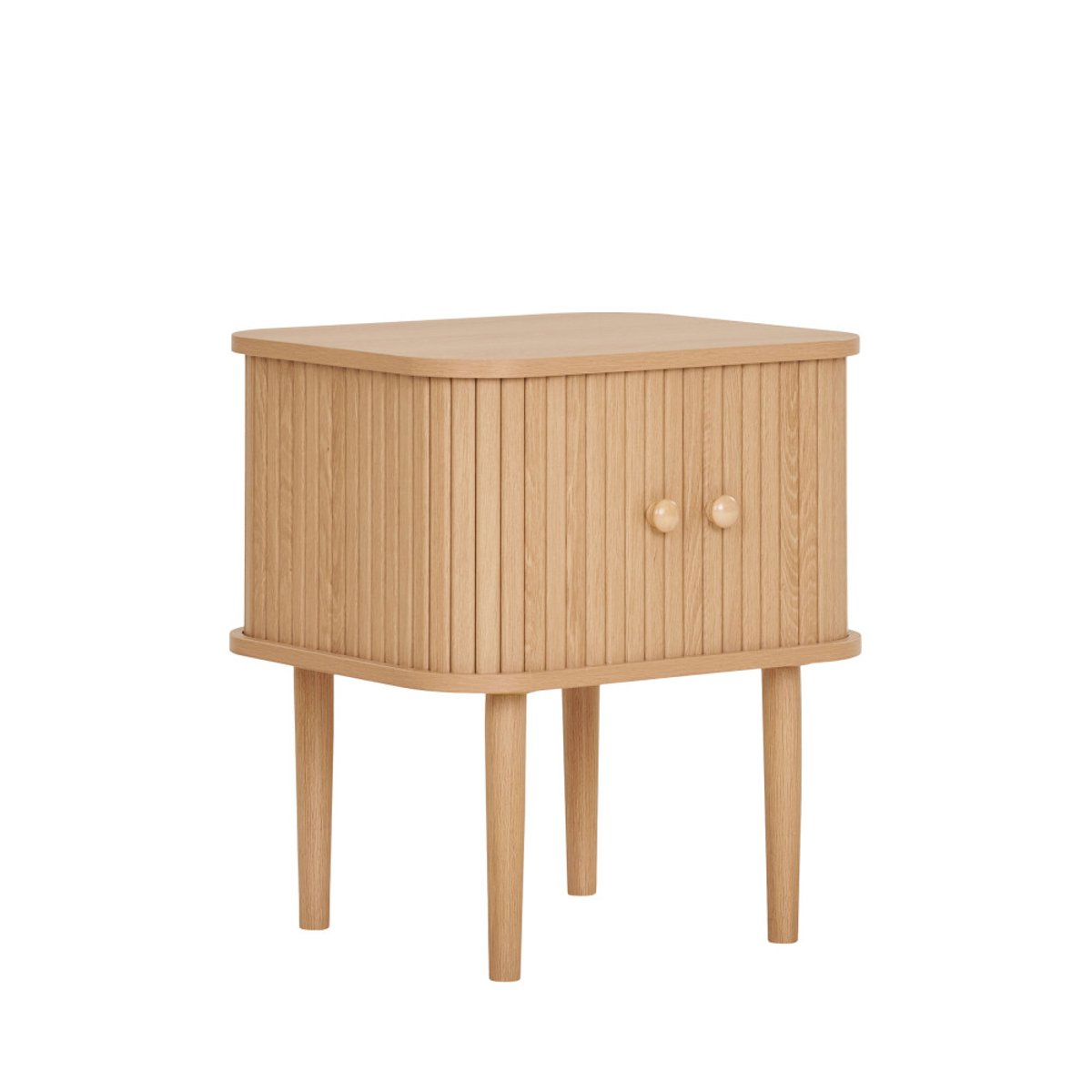 Table de chevet 2 portes coulissantes en bois- NIKKO bois clair, HOUSE NORDIC