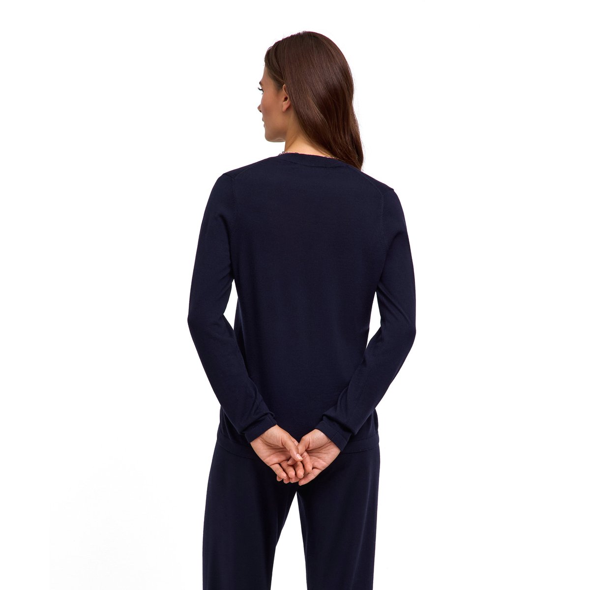 Pull-over Pure Merino Wool bleu fonce, FALKE