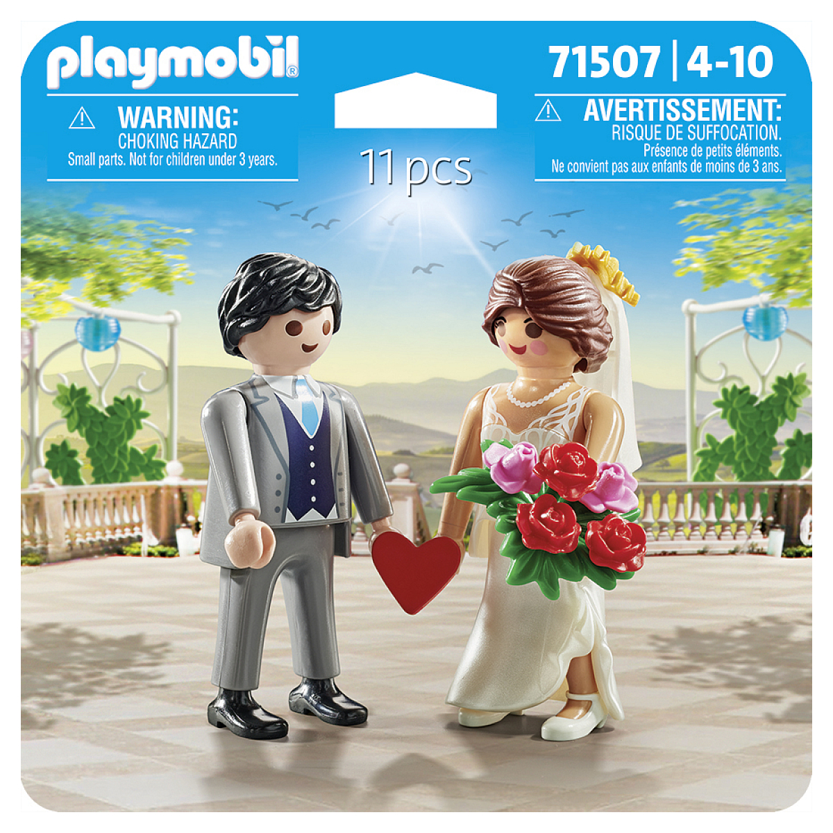71507 - - Couple de maries bleu, PLAYMOBIL